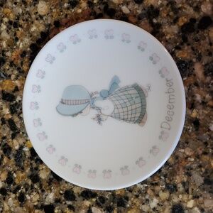 Precious Moments December Decorative Plate Vintage
